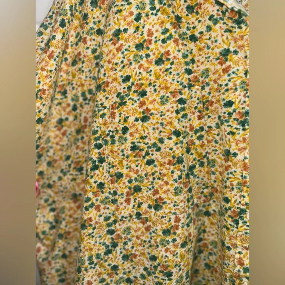 Wonderly Floral Button Down Shirt - Yellow and Green - Picture 5 of 7